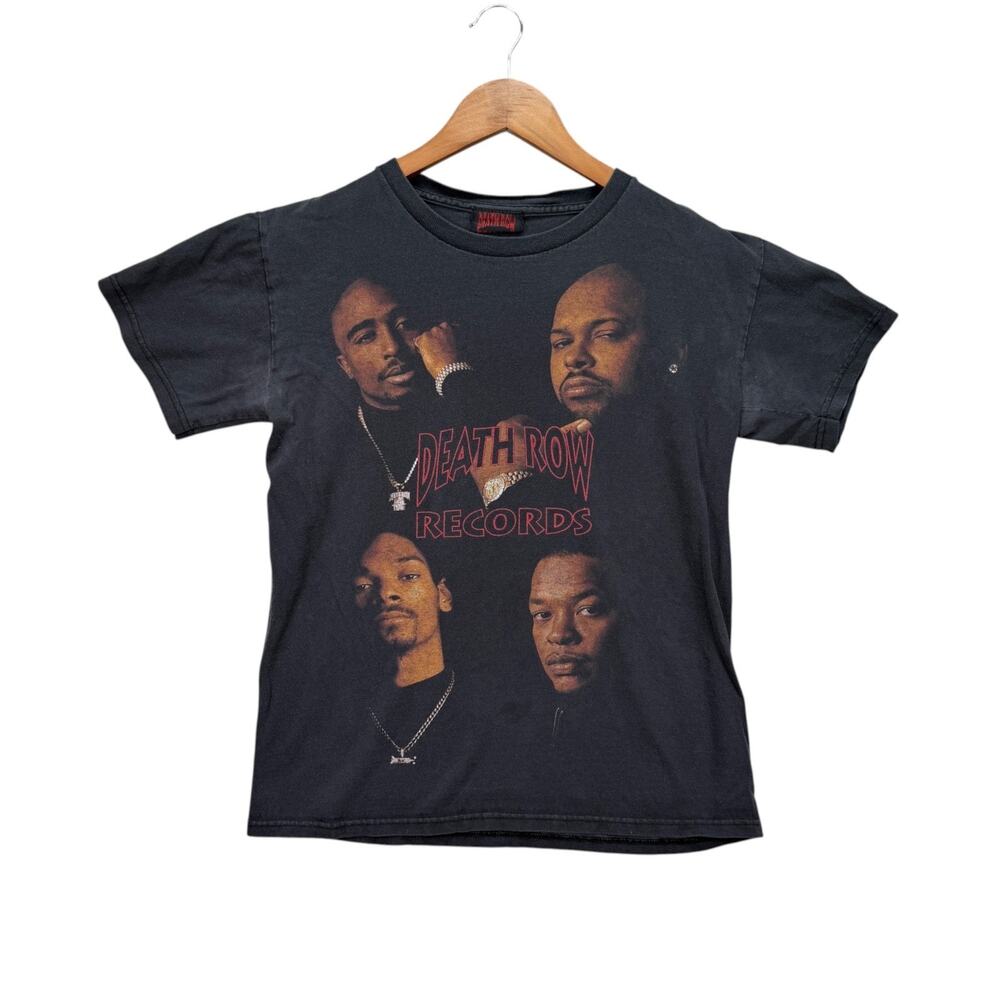 VTG Death Row Records T-Shirt Suge Kight Dr Dre Snoop Dogg & Tupac 2005 Size S